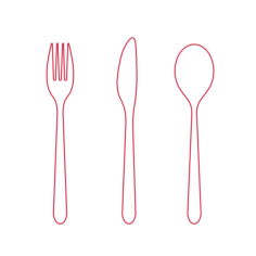 Objects Flatware Sets Ikea Fornuft Flatware Set Simple Line Art Svg, Free Vectors File